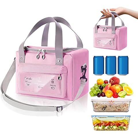 jiuzcare Bolsa Termica 9L para Almuerzo y Playa, Pink Cover