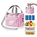 Bolsa Termica 9L Bolsa De Almuerzo Pequeña Bolsa Nevera Lunch Bag Bolsa Isotermica Pequeña Bolsa Nevera Playa Portatil Almuerzo Hermética Bolsa De Almuerzo Bolsa Térmica Para Almuerzo, Pink