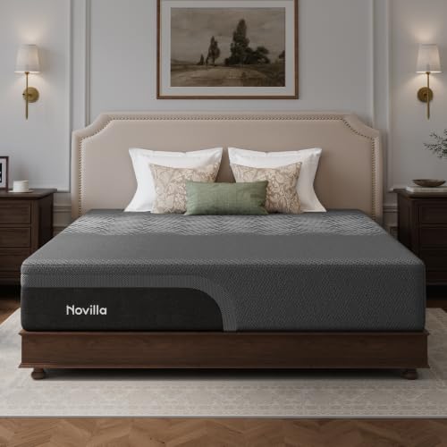 Image of Novilla AiryFlow Graphene 12 Inch Queen Mattress, Cooling Memory Foam