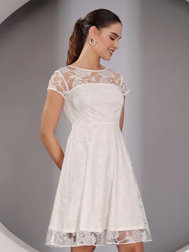 Image of Miss Chase Women's Round Neck Sleeveless Polyester Ruffled Knee- Length Dress