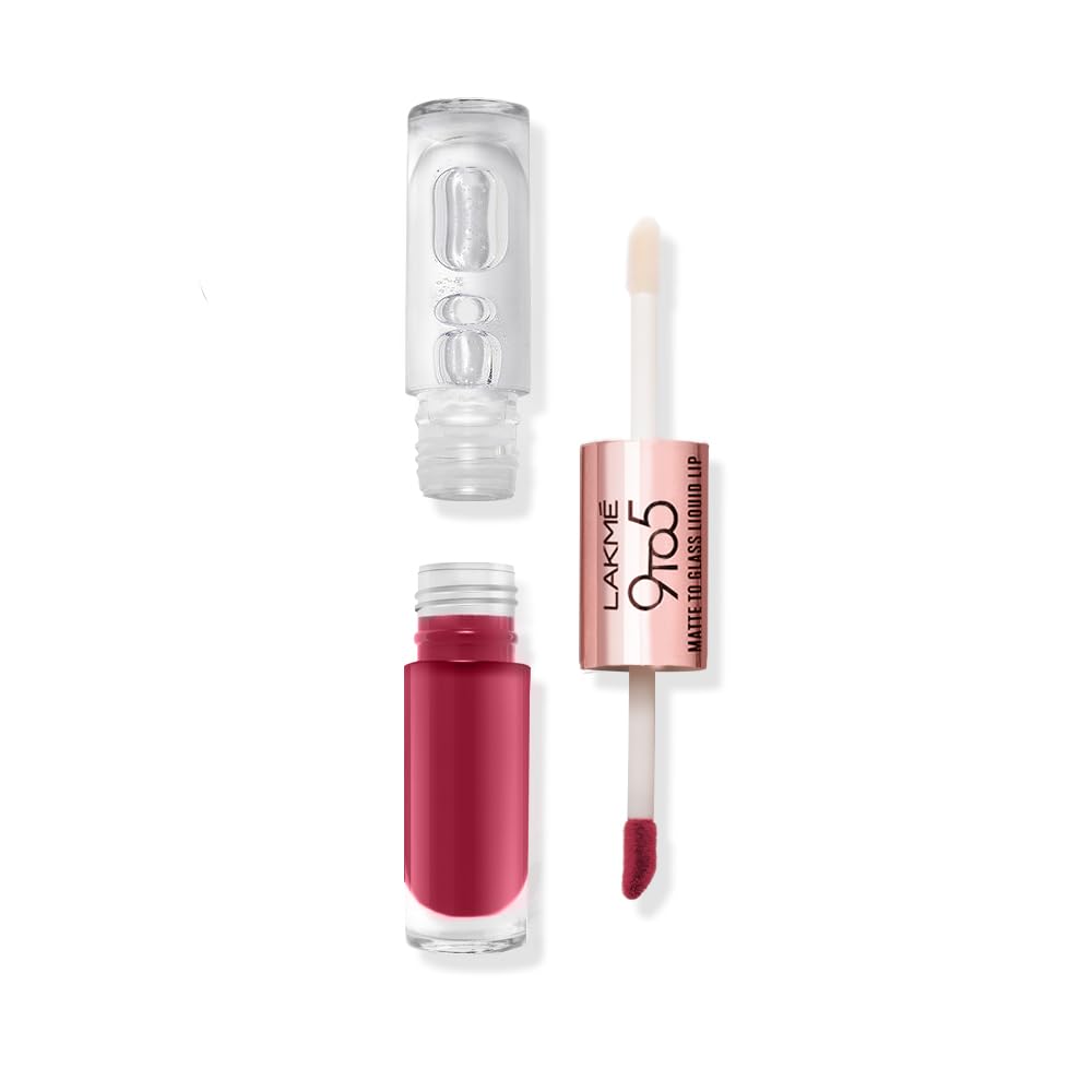 LAKMÉ 9 To 5 Matte To Glass Liquid Lip,Pink LAKMÉ 9 To 5 Matte To Glass Liquid Lip,Pink