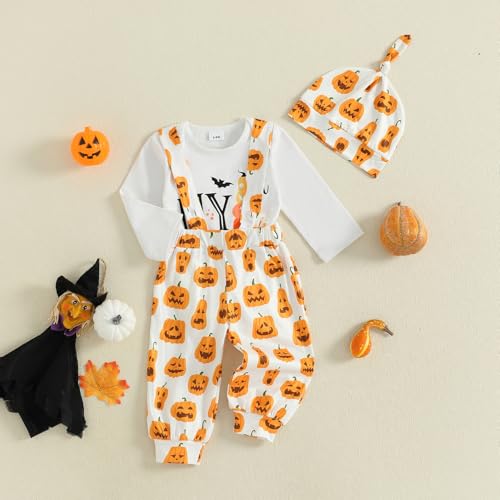 My First Halloween Baby Boy Girl Outfit Newborn Long Sleeve Onesie Romper Pants Set Infant Toddler Fall Clothes 6
