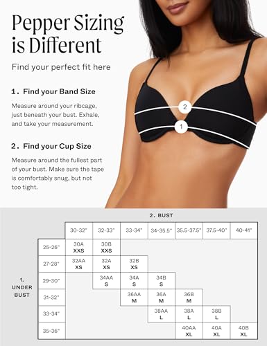 Pepper Push Up Bra | Lace Lift Up Bra, Zero Gaps, Silky Fabric, Underwire Lace Bras for Women, (30A-40B)3