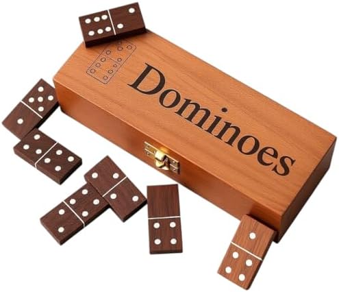 T one Dominos Set for Adults with Wooden Box(28 Tiles) | Dominos ...