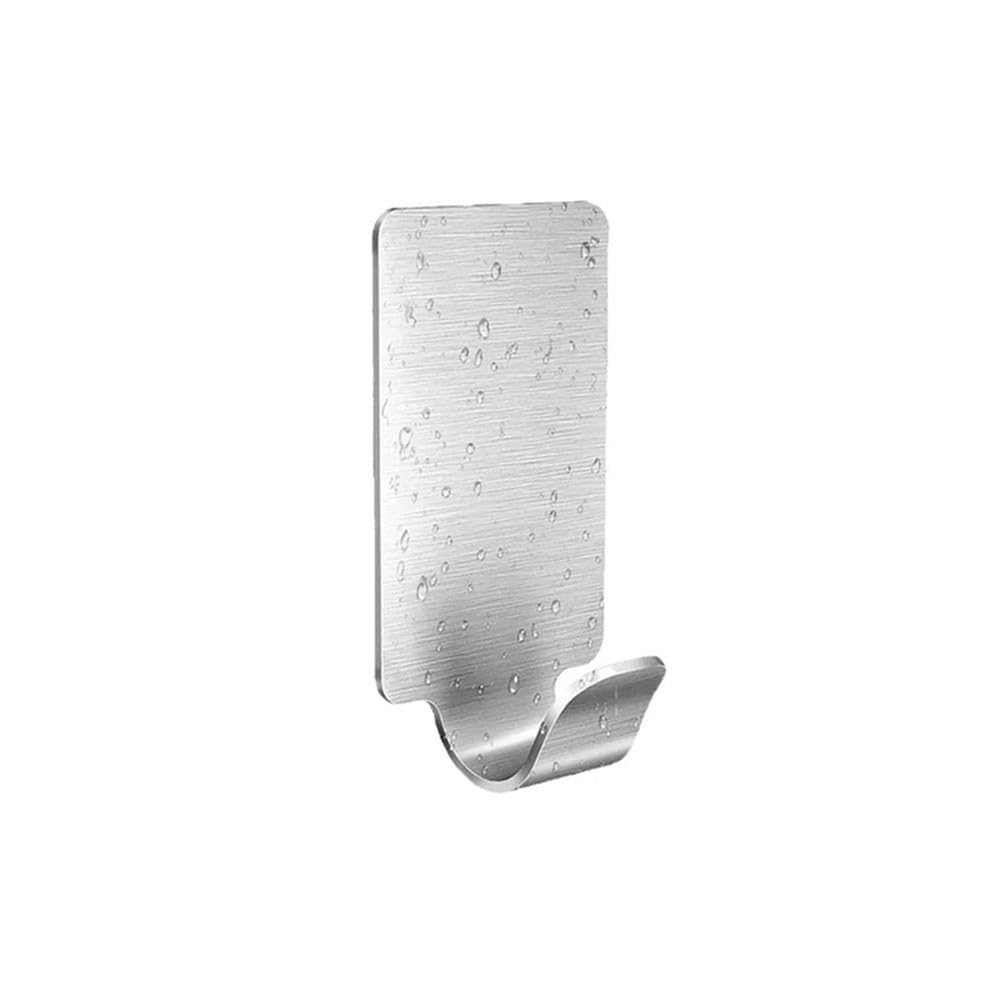 VVW&LIU 1/6PCS Kitchen Bathroom Wall Hanger Hook Small Stainless Steel Bathroom Organizer Self Adhesive Towel Rack Hanger,1pc