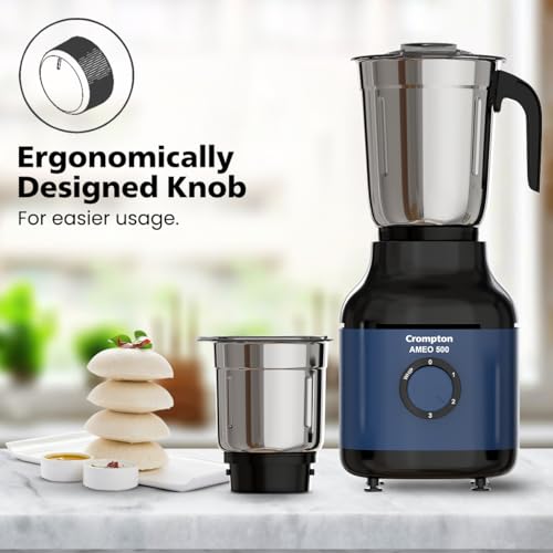 Crompton Store Crompton Ameo 500W Mixer Grinder, Blue - Image 6