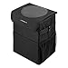 PHILORN Pattumiera per Auto con Coperchio, Cestino per Spazzatura da Auto a Prova di Perdite con 3 Tasche Portaoggetti 9L Pieghevole Appeso (Nero)