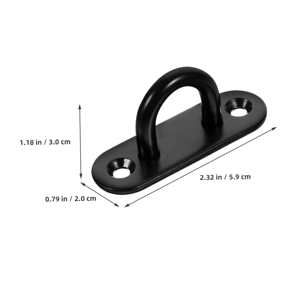 Mipcase Utility Hooks Ceiling Hanging Hooks Ceiling Mount Hanger Pad Eye Plate for Punching Bag Mount (6 Pack Black)