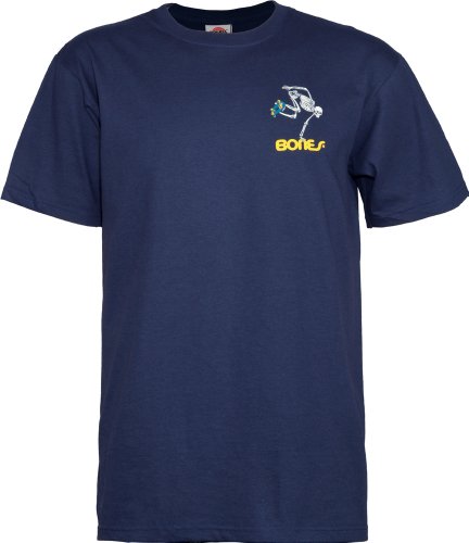 Image of Powell Peralta Skateboard Skeleton T-Shirt, Navy, Small