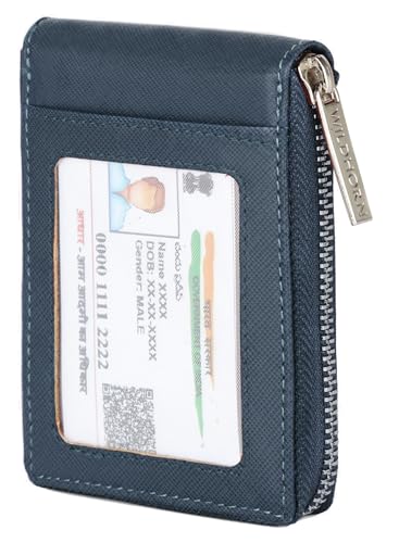 Image of WildHorn Rfid Protected Leather Wallet For Men,blue
