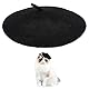 GORGECRAFT Katze Baskenmütze Hund Beanie Stirnband Wolle Haustier Welpen Französische Künstler Beanie Baskenmütze Mini Caps Kleine Hunde Kopfbedeckung Dekor Kostüm Haarschmuck für Party Cosplay