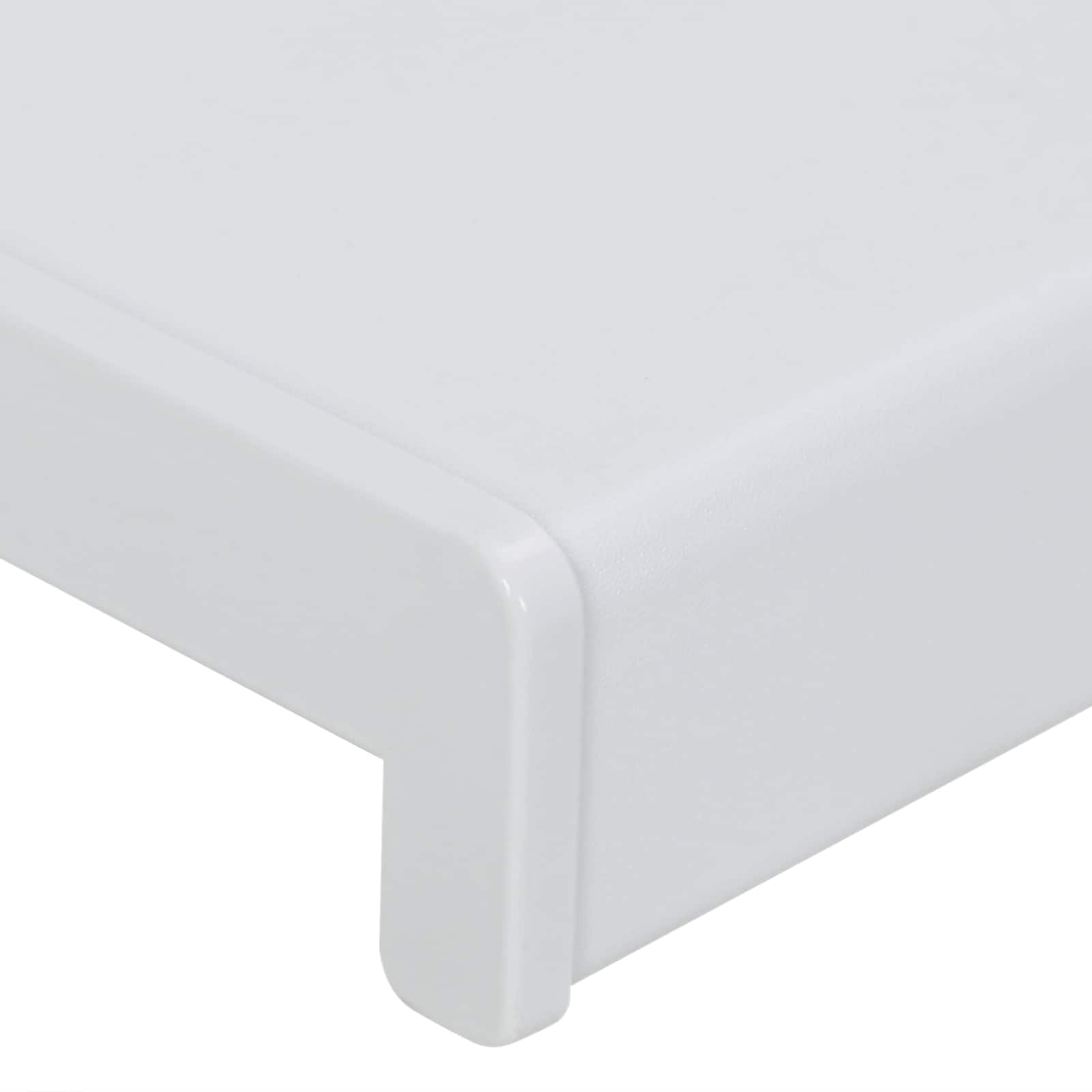 Biały wspornik okienny 80 x 40 x 4,5 cm PVC | Łatwy do przyklejenia, wodoodporna gładka powierzchnia, do pielęgnacji wody na zewnątrz