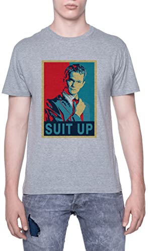 How I Met Your Mother Suit Up Camiseta De Los Hombres Manga Corta Gris T-Shirt Men Grey tee M Cover