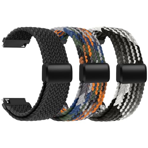 Correas de nylon 22mm para reloj Fitvii HM57 3-pack miniatura 1