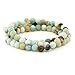 Stunning 6mm Round Amazonite Bead Stretchy Wrap Bracelet / Necklace