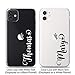 CaseCharming Personalized Case for iPhone Air 17 16 16e 15 14 13 12 Pro Max Plus - Custom Name with Heart Clear Phone Cover