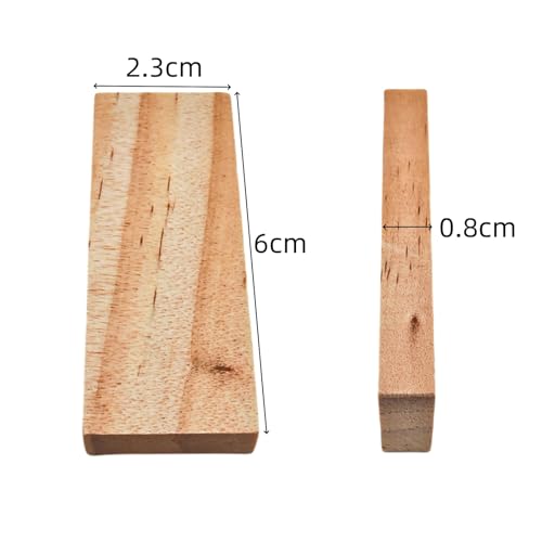 Miniatura 3 de Anktily 30 Piezas De Madera De Pino Sin Terminar Para Manualidades, Bloques Rectangulares De 6 X 2,3 X 0,8 Cm, Fáciles De Tallar Y Pintar