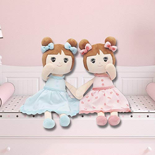 Maxshop 17'' Plush Dolls Baby Girl Toy Gifts Stuffed Doll Super Soft Plush Toy Pink With Gift Box (Pink Doll) #TOP2