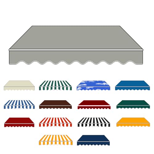 Toldo articulado resistente al agua, protección solar, toldo para balcón: con marco grueso, toldo extensible manual, práctico e inoxidable, protección UV (gris, 2 x 1,5 m)