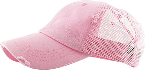 Image of Classic Plain Ponytail Messy High Bun Headwear Adjustable Cotton Trucker Mesh Glitter Hat Baseball Cap