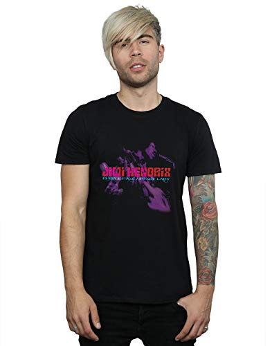 Absolute Cult Jimi Hendrix Homme Purple Haze Foxy Lady T-Shirt - Les Beatles, Paul McCartney, John Lennon, RIngo Starr, George Harrison Absolute Cult Jimi Hendrix Homme Purple Haze Foxy Lady T-Shirt