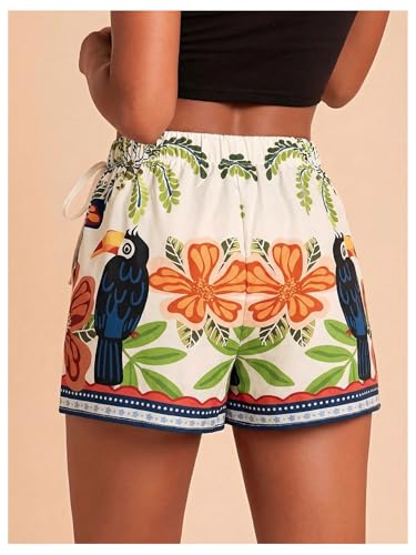 Image of SweatyRocks Women's Boho Mini Skirts Floral Shorts Tie Side Wrap Skorts