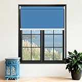 Persiana Enrollable Blackout 82 x 180 cm Resistente a Humedad y UV Pesiana Enrollable Liso Gran Variedad Medidas y Colores Disponibles para Puertas y Ventanas con Cadena, Azul Oscuro