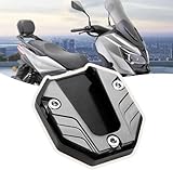 RJHGJKFJY Motocycle Kickstand Pad for Yamaha Lexi 125 (Scooter) 2023, CNC Aluminum Kickstand Support Base, Motorcycle Side Stand Extension Plate, Foot Plate Support Accessories,D Grey