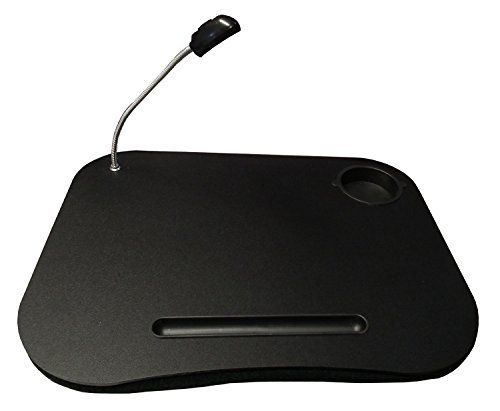 Mesa de lectura acolchada portátil con soporte para vasos y 5 luces...