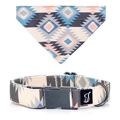 Ultra Joys Pañuelo para perro y collar con diseño bohemio azteca Cover