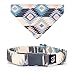 Ultra Joys Bandana Dog Collars - Dog Bandana and Collar with Comfortable Cotton Fabric & Metal Buckle in Boho Aztec Design - Large Size Dog Fancy Collar with Bandana