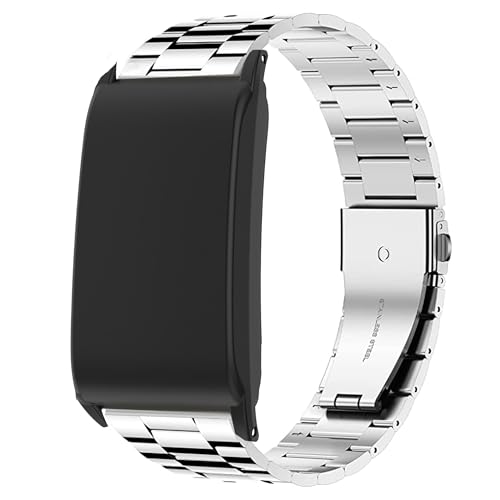 Lamshaw Compatible with WHOOP PEAK Bands with Case bands, Quick Release Stainless Steel Metal Replacement Straps Compatible with WHOOP 5.0 PEAK, LIFE MG, One, 4.0, 3.0 (Silver)