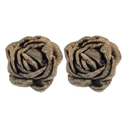 YARNOW Clips para Zapatos Mujer Decoración Floral y Ribete de Raso, Accesorios Artesanales para Tacones Altos y Botas, Perfectos para Bodas y Celebraciones