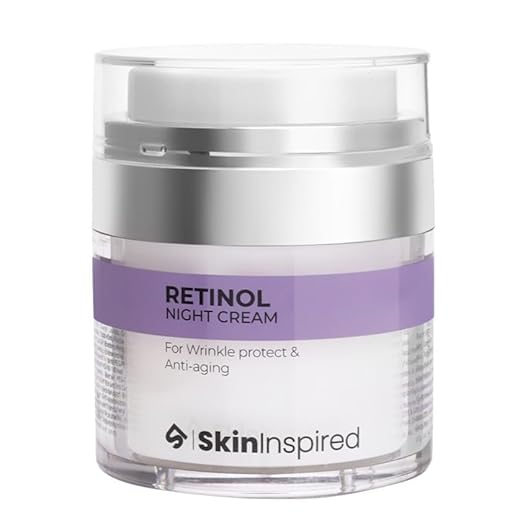 SkinInspired Retinol Night Cream For Wrinkles & Anti-Aging | Lightweight Cream for Age Spots, Fine Lines and Wrinkles | Anti Aging Cream For Women & Men | For All Skin Types | 50 g