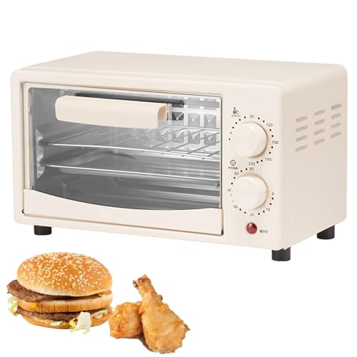 Hornillo Eléctrico de Sobremesa de 12 Litros con Bandeja Para Hornear, Rejilla Para Asar, Temporizador de 60 Minutos, Temperatura Ajustable y Multifunción Para Cocinar en Casa