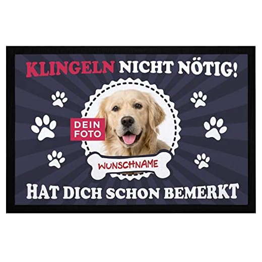 Fußmatte mit eigenem Hund | selbst gestalten | mit Name und Haustier Foto
