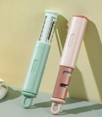 Miniatura 4 de Herramienta de cocina 2 en 1, pelador de verduras + herramienta afiladora de cuchillos (azul)