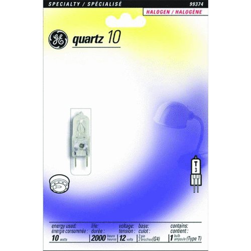 GE 97668 10-Watt 140-Lumen Specialty T3 Halogen Light Bulb, Clear
