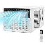 SIMOE Window Air Conditioner, 10,000 BTU U-Shaped AC Units, Cools Up to 450 sq ft, 42db Ultra Quiet, Easy Installation, Full Window View, 3-In-1 Window AC Units with Energy Saver Modes, White