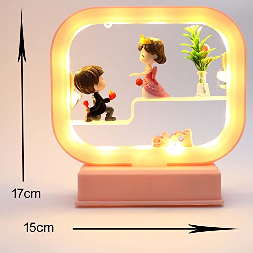 RedRoss LED Love Figurine 17cm Pink Black - Image 5