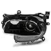 FIONE for Jeep Cherokee Headlights Assembly 2014-2018 Left Driver Side Halogen Black Trim Headlamps 68102847AE CH2502249