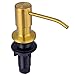 SAMODRA Soap Dispenser for Kitchen Sink, Premium Stainless Steel Pump Head 17 OZ Bottle 3.15 Inch Threaded Tube for Granite Thick Deck Installs (Brushed Brass)