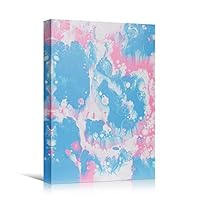 Canvas Wall Art Liquid Abstract Colorful Decorative Elements Mixed Media Multicolor Swirly - 12x18 inches