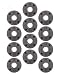 Pipe Decor 1" Malleable Cast Iron Floor Flange 12 Pack, Industrial Steel Grey Fits Standard Half Inch Threaded Black Pipes and Fittings, Build Vintage DIY Furniture Shelving, Twelve Plumbing Flanges