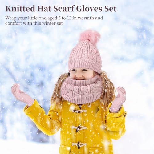 Gorro, bufanda y guantes térmicos que eliminan el frío invernal en niños 4