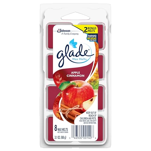 Glade Wax Melts, Apple Cinnamon Cheer, 8ct