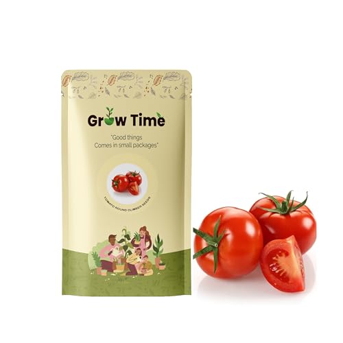 Image of Round Climber Tomato Vegetable Seeds, Vegetable Seeds for Home Gardening, Vegetable Planting Seeds for Kitchen, Tomato Seeds (Pack of 2g) (Red, Round Climber Tomato)