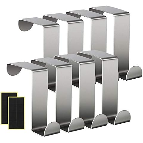 Lemonfilter Over The Door Hooks,8 Pack Door Hooks for Hanging Clothes，Towel Hooks for Door，Suitable for Living Room Door Hanger Hooks, Bathroom Towel Hooks and Kitchen Closet Door Hooks Cover