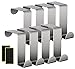 Ganci per Porta (con Film Protettivo), 8 Pz Gancio Sopraporta in Acciaio Inox, Ganci Reversibili per Armadio a Cassetti con 16 pezzi di protezione in feltro per Cassetto Dell'armadio da Cucina