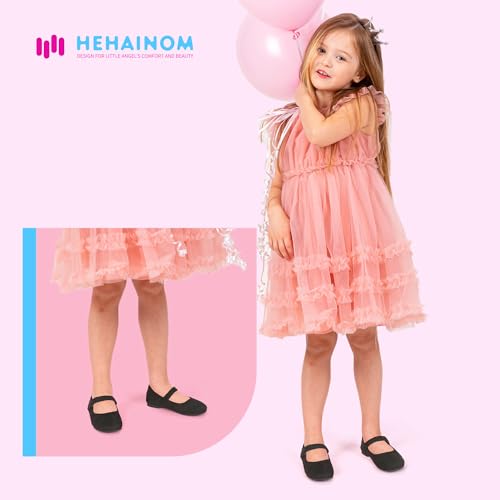 Hehainom Toddler Girls Flats Mary Jane Flower Girl Dress Shoes School Wedding Party Shoes2